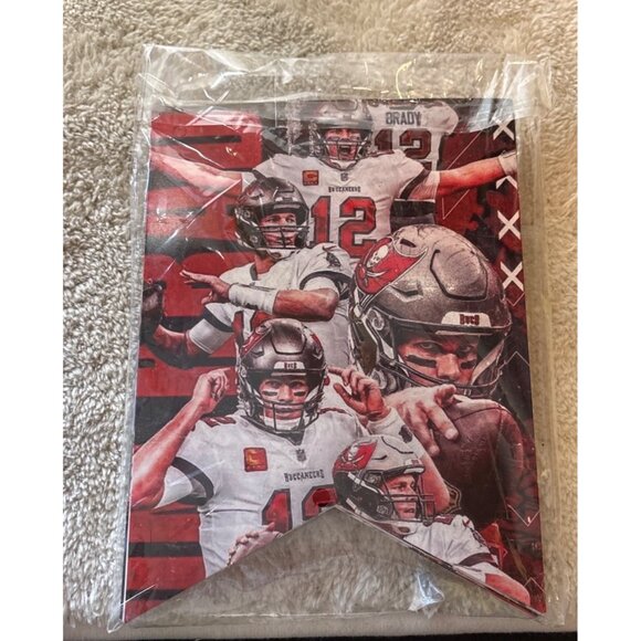 Tampa Bay Buccaneers Happy Birthday Party Banner & Cake Topper Set - Picture 6 of 7